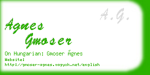 agnes gmoser business card
